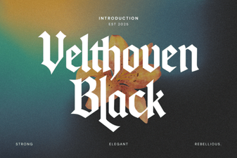 Velthoven Black Font: Minimalist Graphic Design Projects