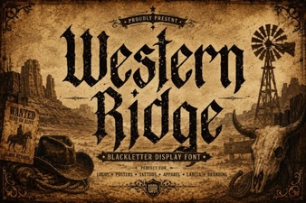 Western Ridge Font: a Creative Design Asset