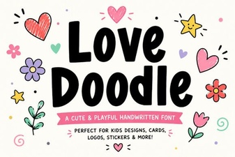 Love Doodle Fonts for Creative Projects & Art